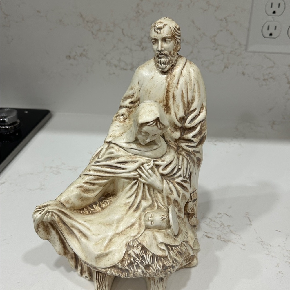 Vintage Nativity Ceramic Sculpture 1966